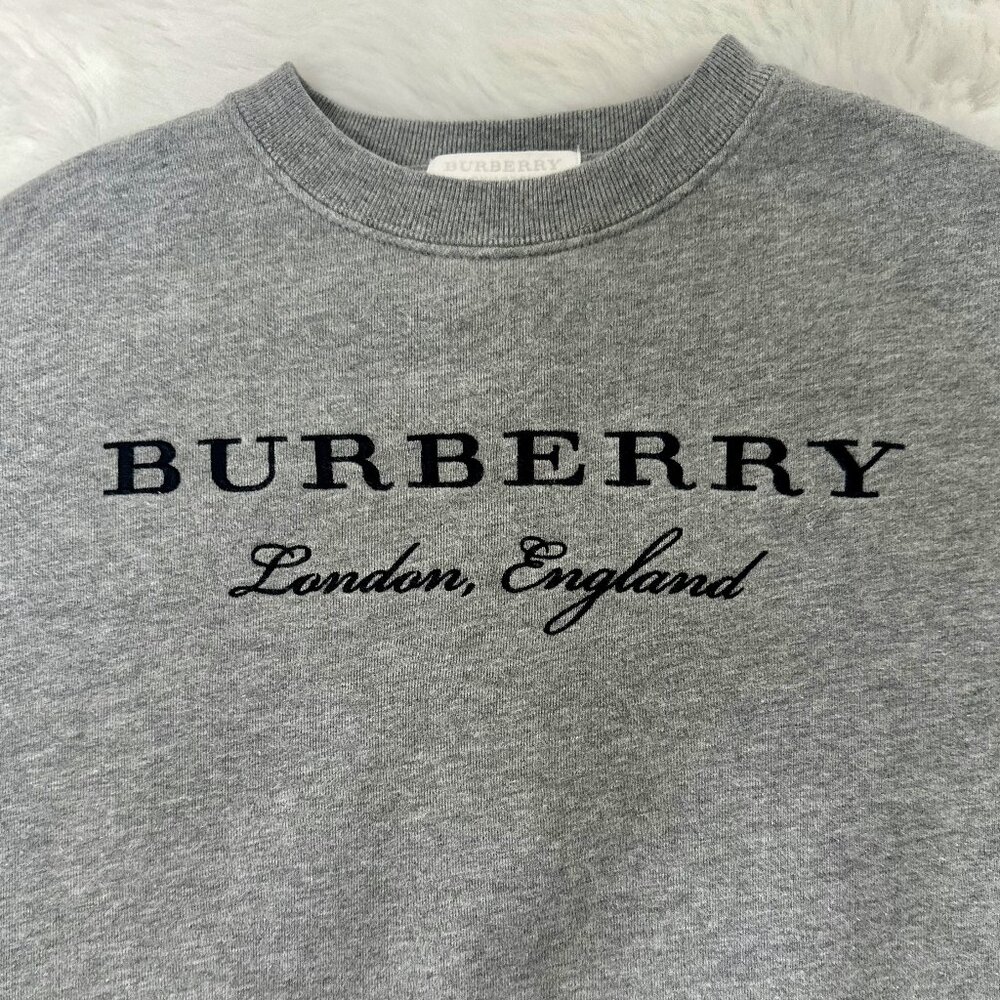 Burberry Grey Crop Sweatshirt - Picture 2 of 8